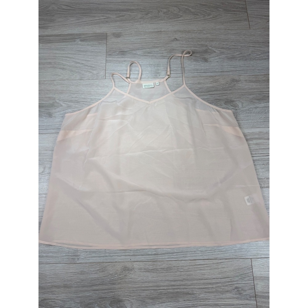 Spartina 449 Womens XXL Blush Pink 100% Silk Adjustable Strap Camisole Top